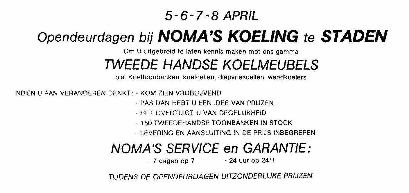 Noma's Koeling