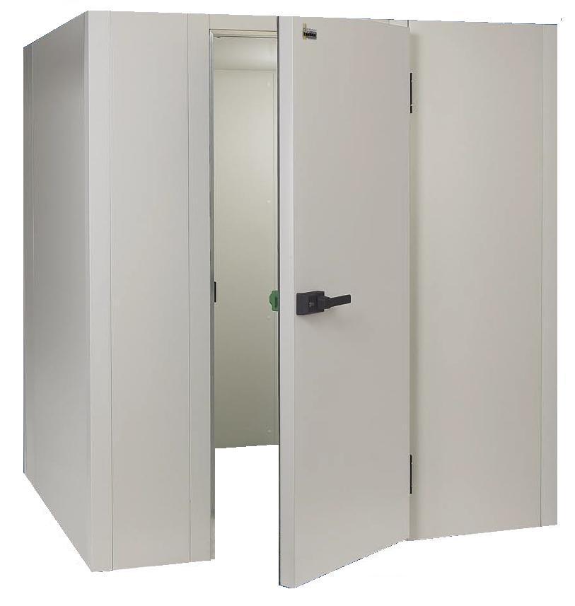 Chambre frigo sans sol en panneaux deuxième choix -  Dim. int. L 3000 x P 2400 x H 2020 mm