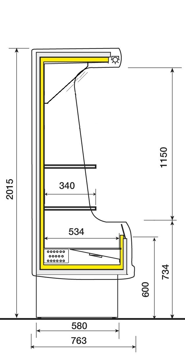 Wandkoeling meubel Breeze 100 groenten en fruit voorraadverkoop