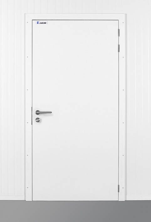 Bedrijfsdraaideur enkel BEE10 INOX KADER - 900x2000mm met antipaniekbaar (wand80mm)