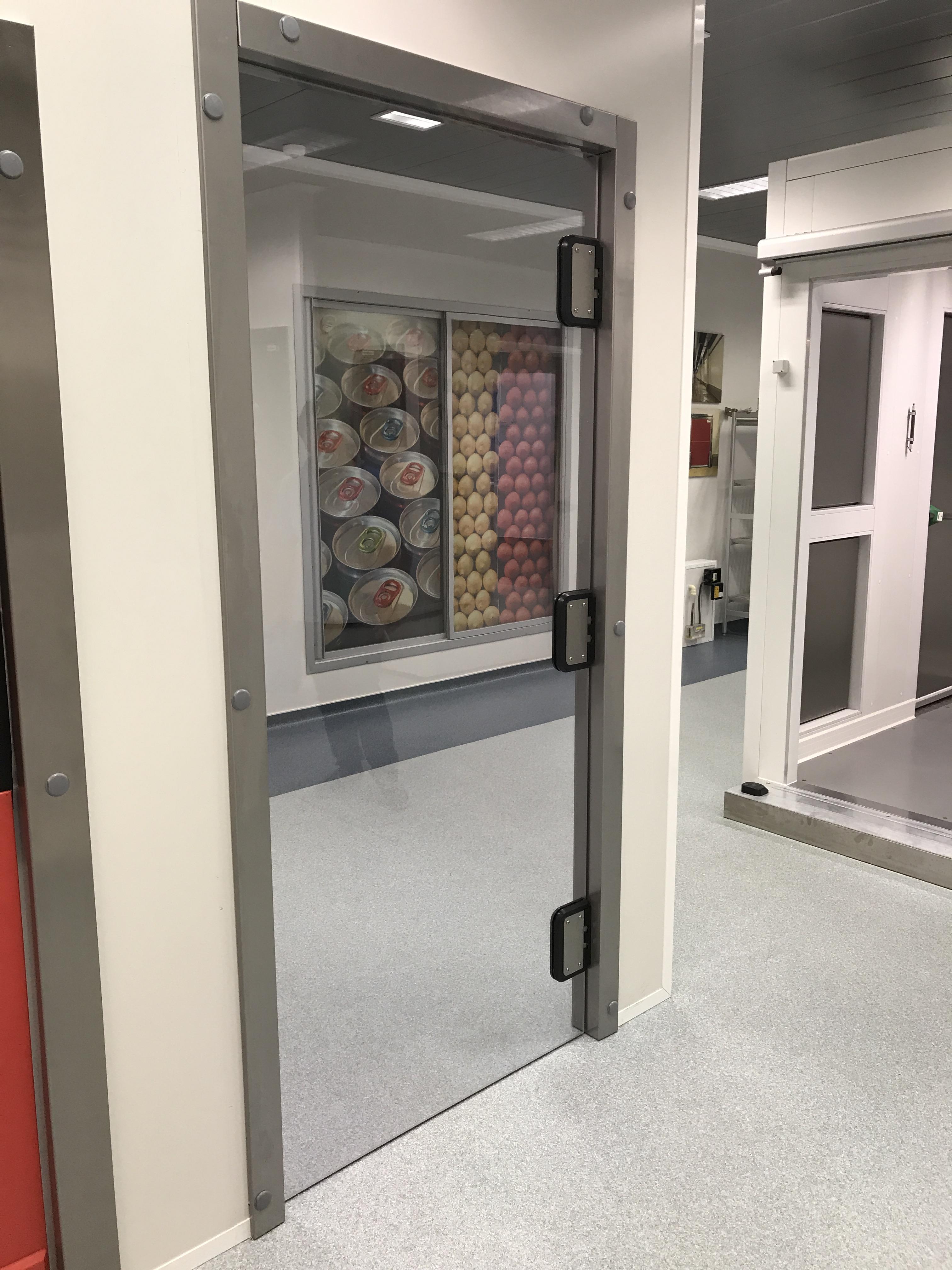 Pendeldeur enkel transparant CCE01 INOX C - 0700x2000mm