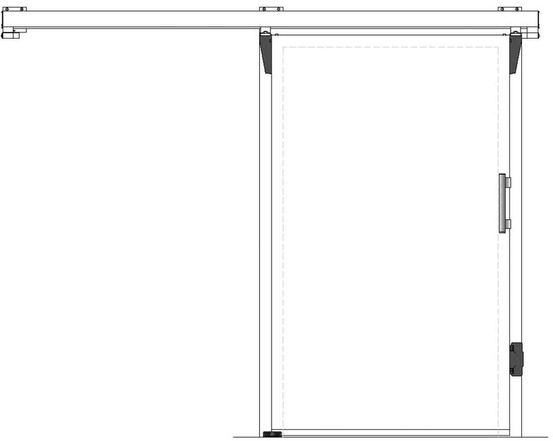 Vriesschuifdeur ENE01 ALU LINKS - 800x2000mm