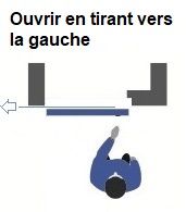 Porte congélateur coulissante légère ENE01 PVC GAUCHE - 800x2000mm