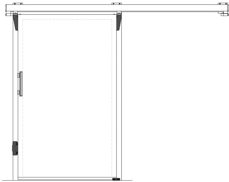 Koelschuifdeur EPE01 ALU RECHTS - 800x2000mm