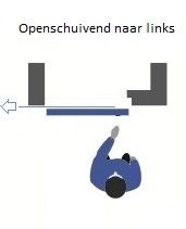 Koelschuifdeur EPE01 PVC LINKS - 800x2000mm