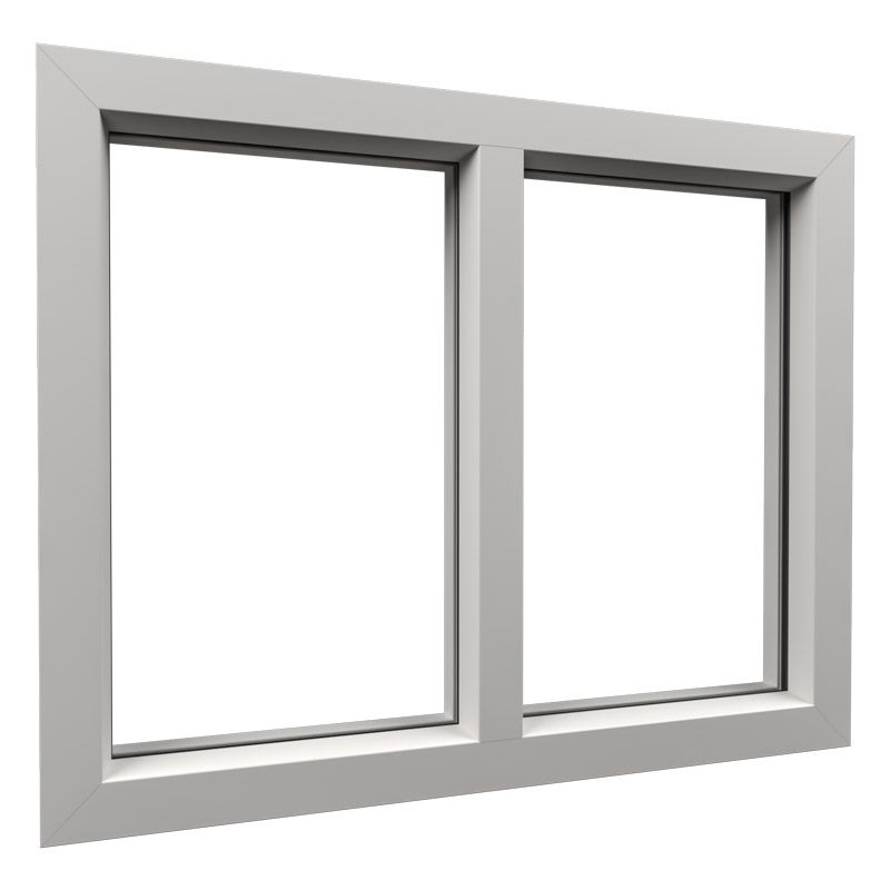 Châssis fixe en PVC double vitrage KRD - 3300x700mm