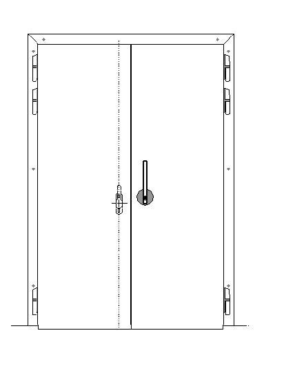 Porte congélateur double battant ODD02 ALU - 1200x2100mm