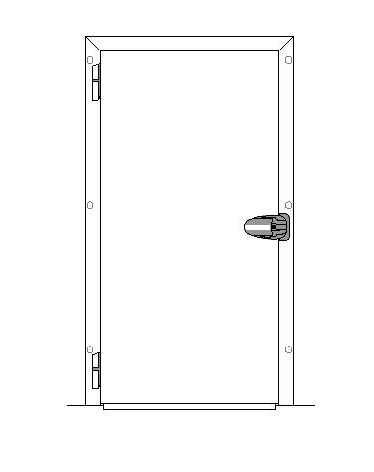 Koelcel deur enkel OFE24 PVC LINKS - 1400x2100mm