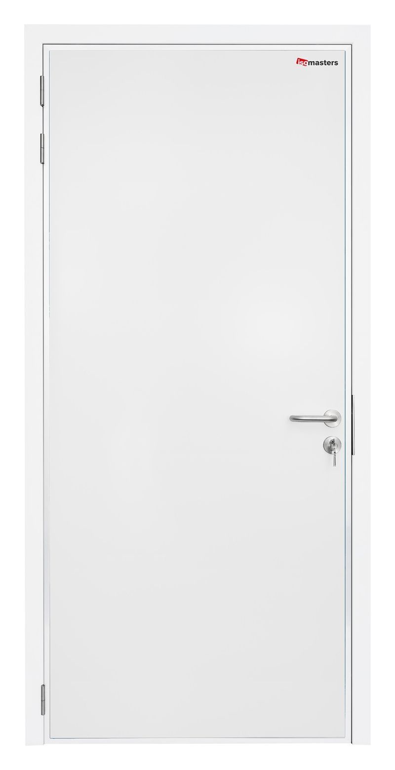 Porte de service simple battant SMART RAL9010 GAUCHE - 0700x2100mm