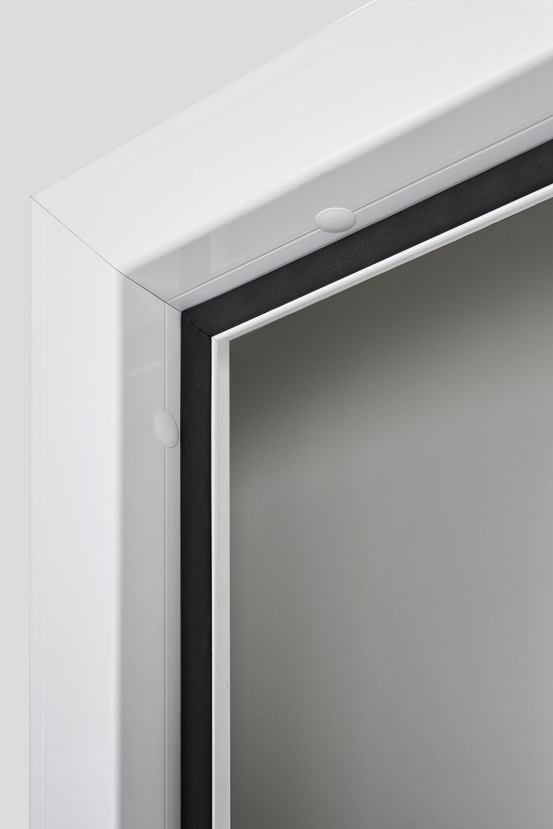 Porte de service simple battant SMART RAL9010 GAUCHE - 0800x2100mm