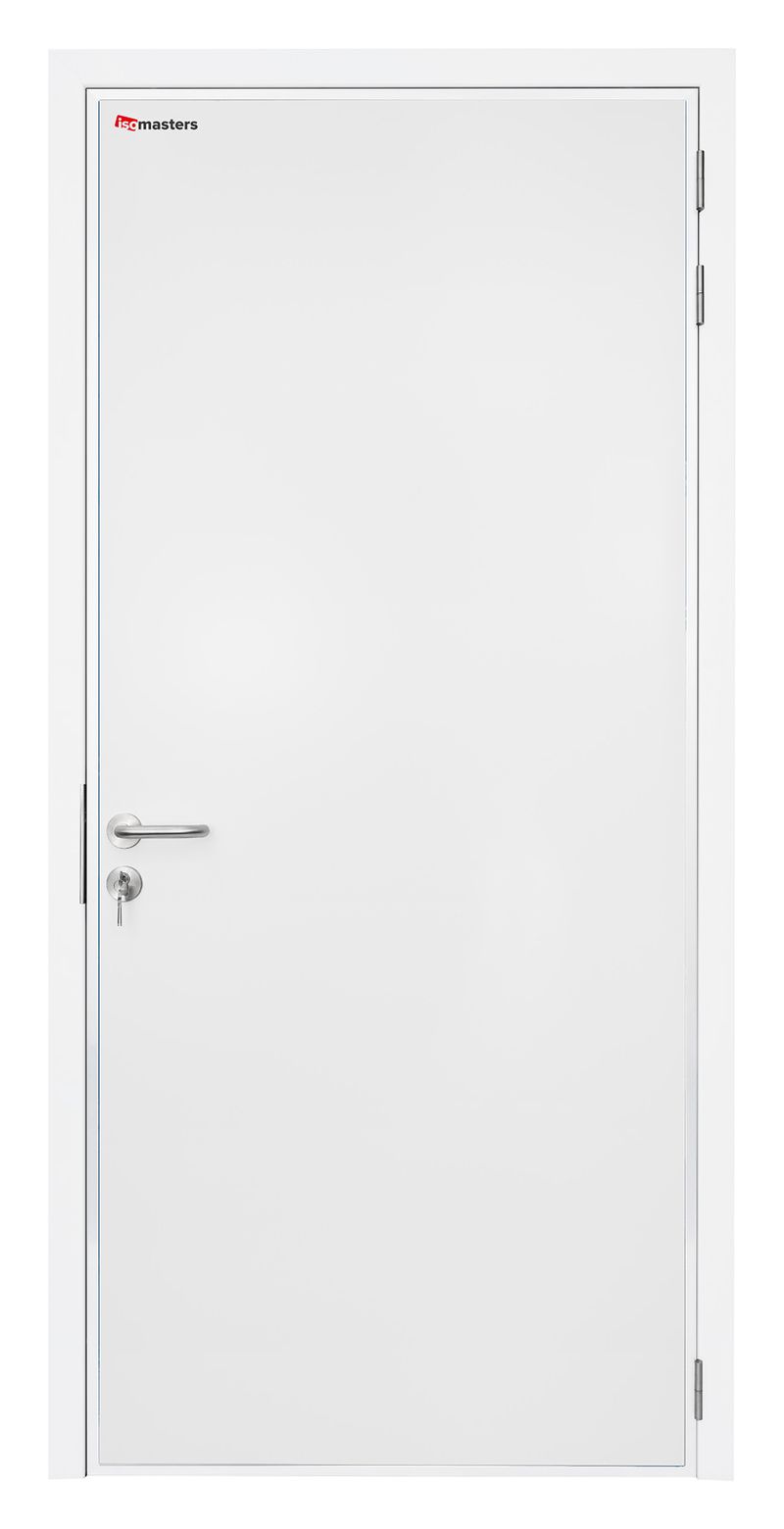 Porte de service simple battant SMART RAL9010 DROITE - 0900x2100mm