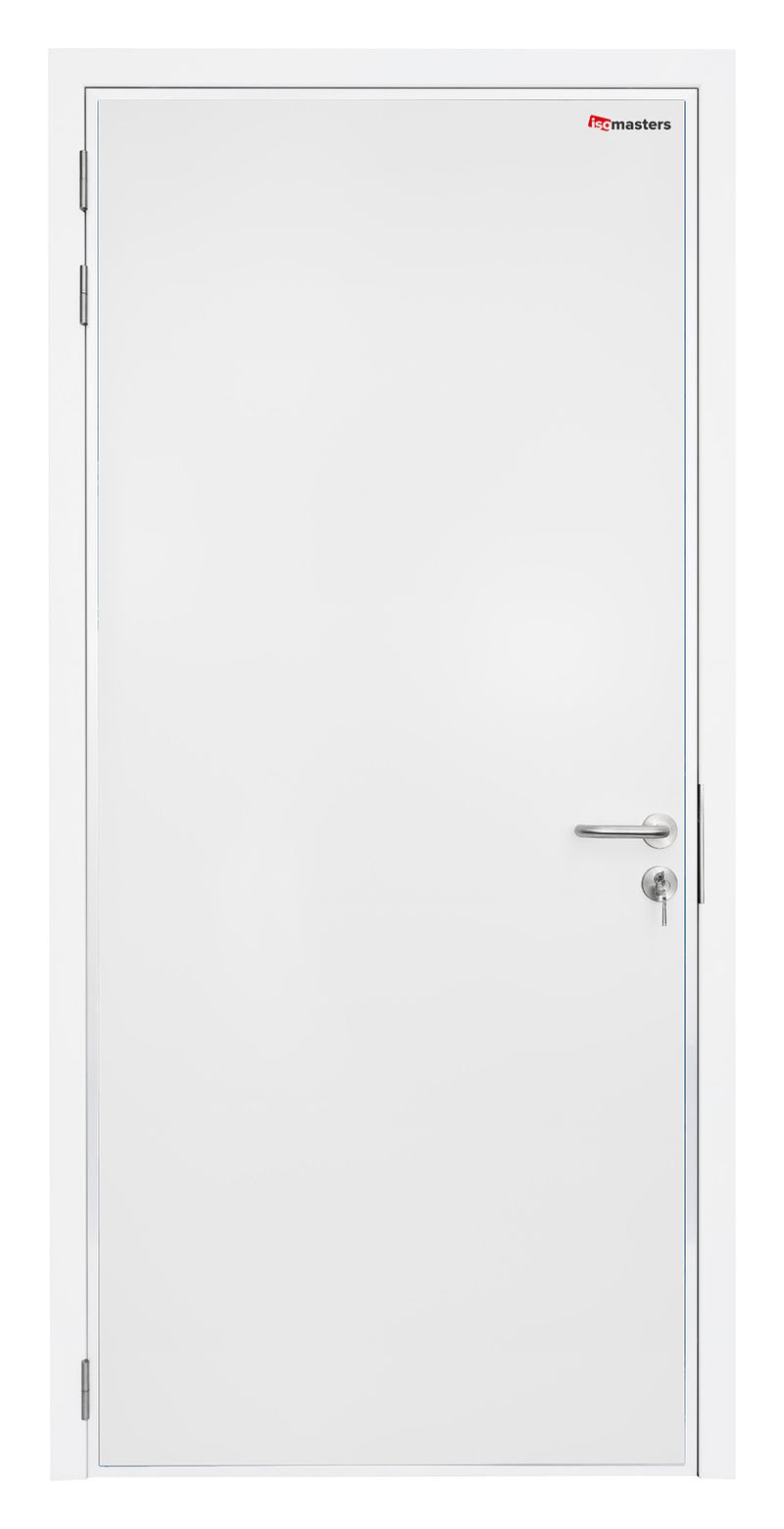 Porte de service simple battant SMART RAL9010 GAUCHE - 0900x2100mm
