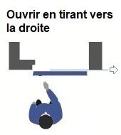 Porte chambre froide coulissant lourde ZPE04 ALU DROITE - 900x2000mm