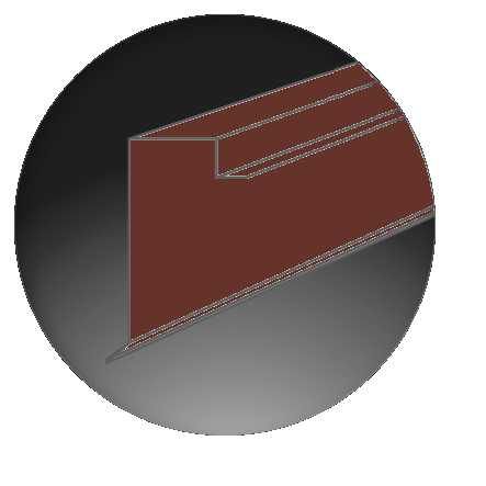 Bande de rive sur mur NCN4 - L 2100 mm RAL8012