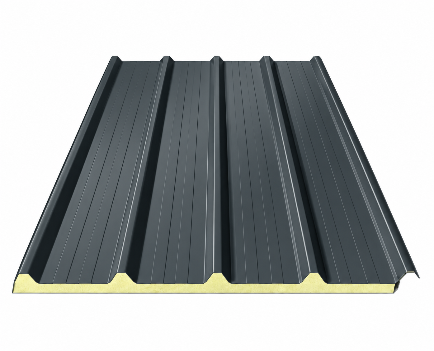 Dakpanelen NCN 4 ISO 120 mm dikte 7100 mm lengte-RAL7016