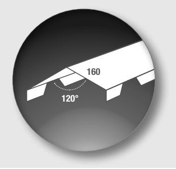 Faitière double crantée NCN4 - L 2140 mm RAL7016