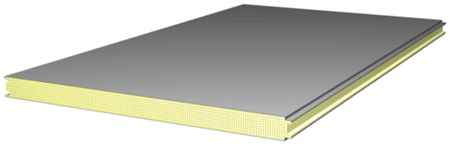 Sandwichpanelen 120 dikte, 2500 mm lengte, vlak RAL 9010/9010