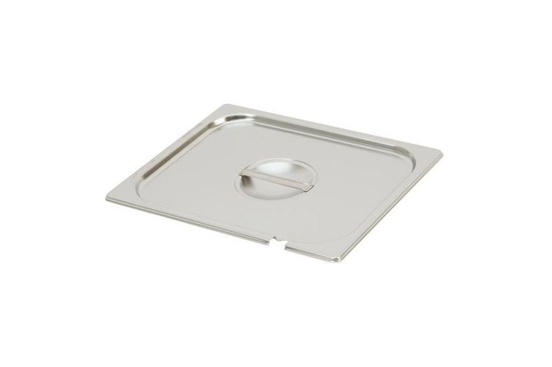 Couvercle inox avec encoche pour bac gastro GN 1/2