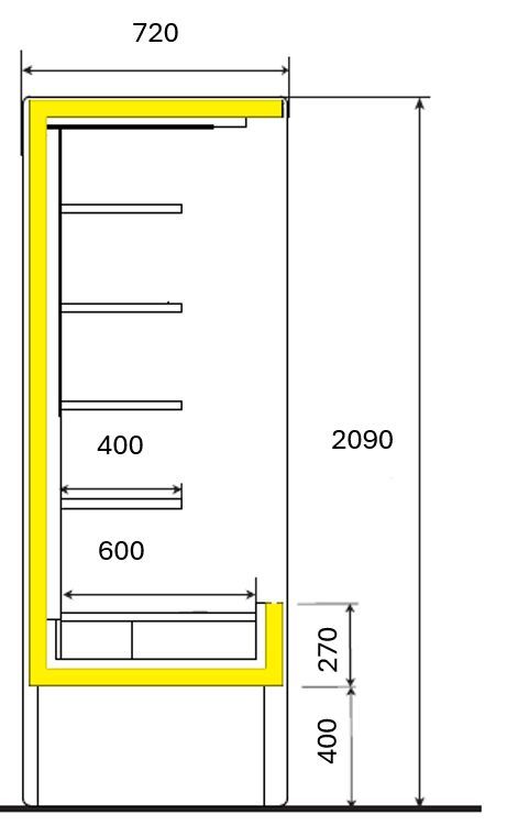 Location vitrine murale réfrigérée Vizela 150 (MV150)