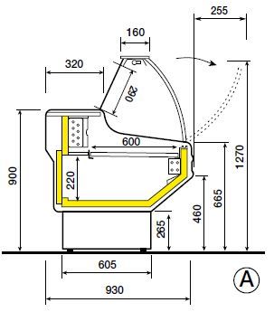 Location vitrine réfrigérée JINNY 100 (VJ10)