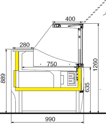 Huur koeltoonbank MESETAS 150 (VM15)