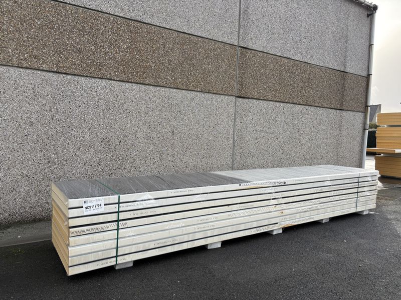 Sandwichpanelen 100 mm 8 lengtes 6000 mm (NCS112701)