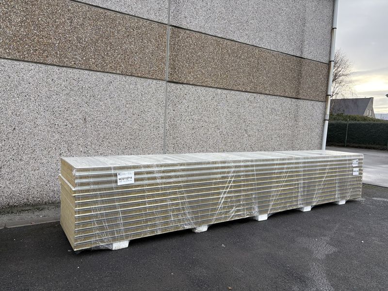 Panneaux isolants laine de roche 80 mm 12 longueurs 6000 mm (NCS112711)