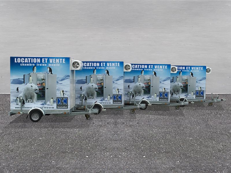 Vriescel  7 m³ / 220V op trailer 