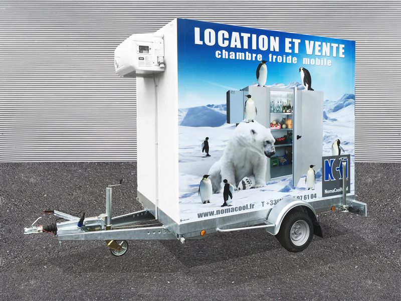 Koelcel 7 m³ / 220V op trailer 