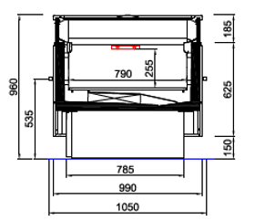 Ilot Diamond SQ 200 TN/BT avec vitres coulissantes