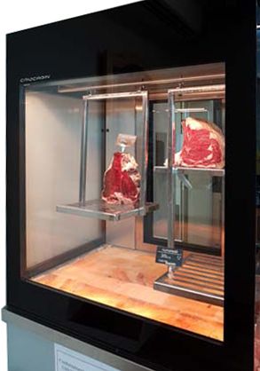 Armoire de maturation pour la viande 4 faces vitrées EDB100