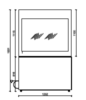 Armoire de maturation pour la viande 3 faces vitrées EDB100