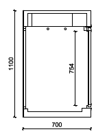 Armoire de maturation pour la viande 4 faces vitrées EDB130