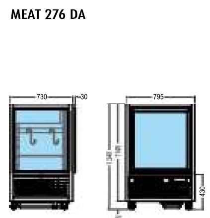 Armoire de maturation pour la viande MEAT 276  DA noir