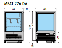 Vleesrijpingskast MEAT 276 DA zwart