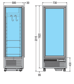 Armoire de maturation pour la viande MEAT 302  DA noir