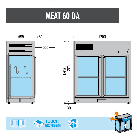 Armoire de maturation pour la viande MEAT DA 60 noir