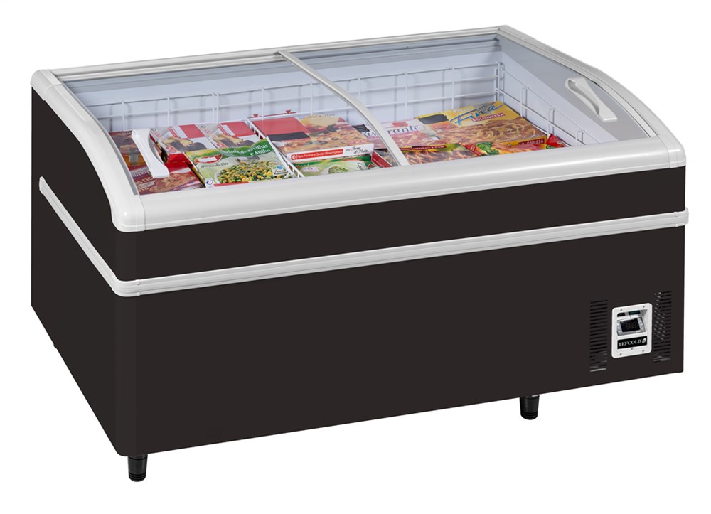 Réfrigérateur / congélateur de supermarché noir SHALLOW 150B-CF