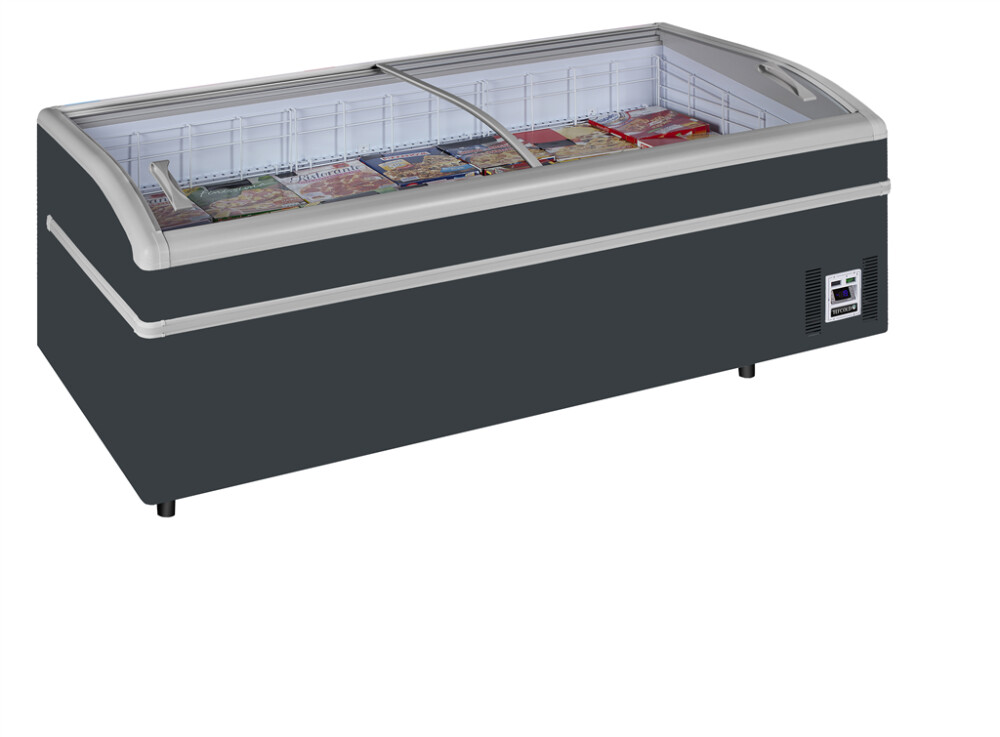Réfrigérateur / congélateur de supermarché gris SHALLOW 200A-CF