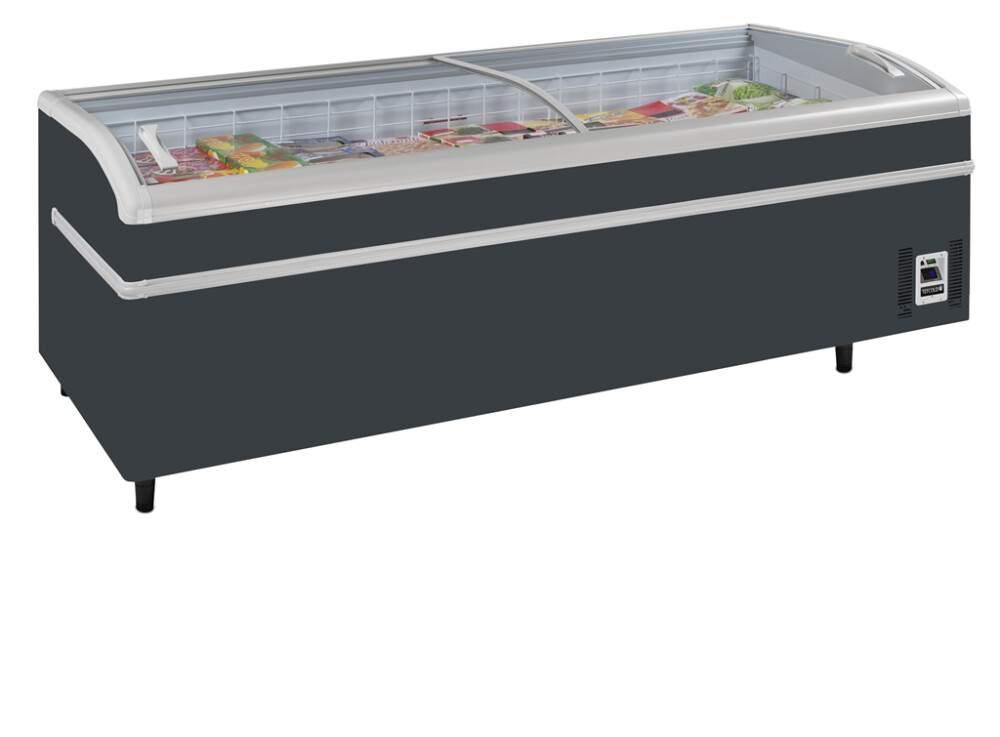 Réfrigérateur / congélateur de supermarché gris SHALLOW 250A-CF