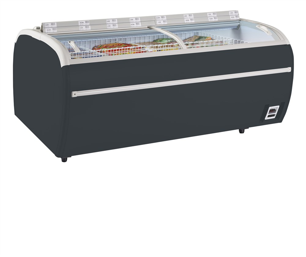 Réfrigérateur / congélateur de supermarché gris TWIN 220A-CF
