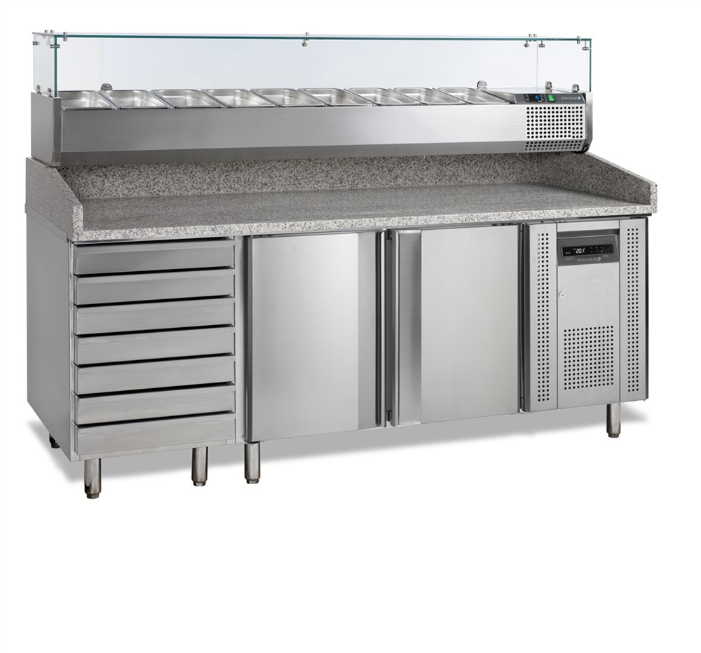 Pizzatafel incl. unit voor toppings PT1310 + VK38-200