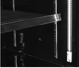 Koelkast C3DBB met 3 transparante klapdeuren 
