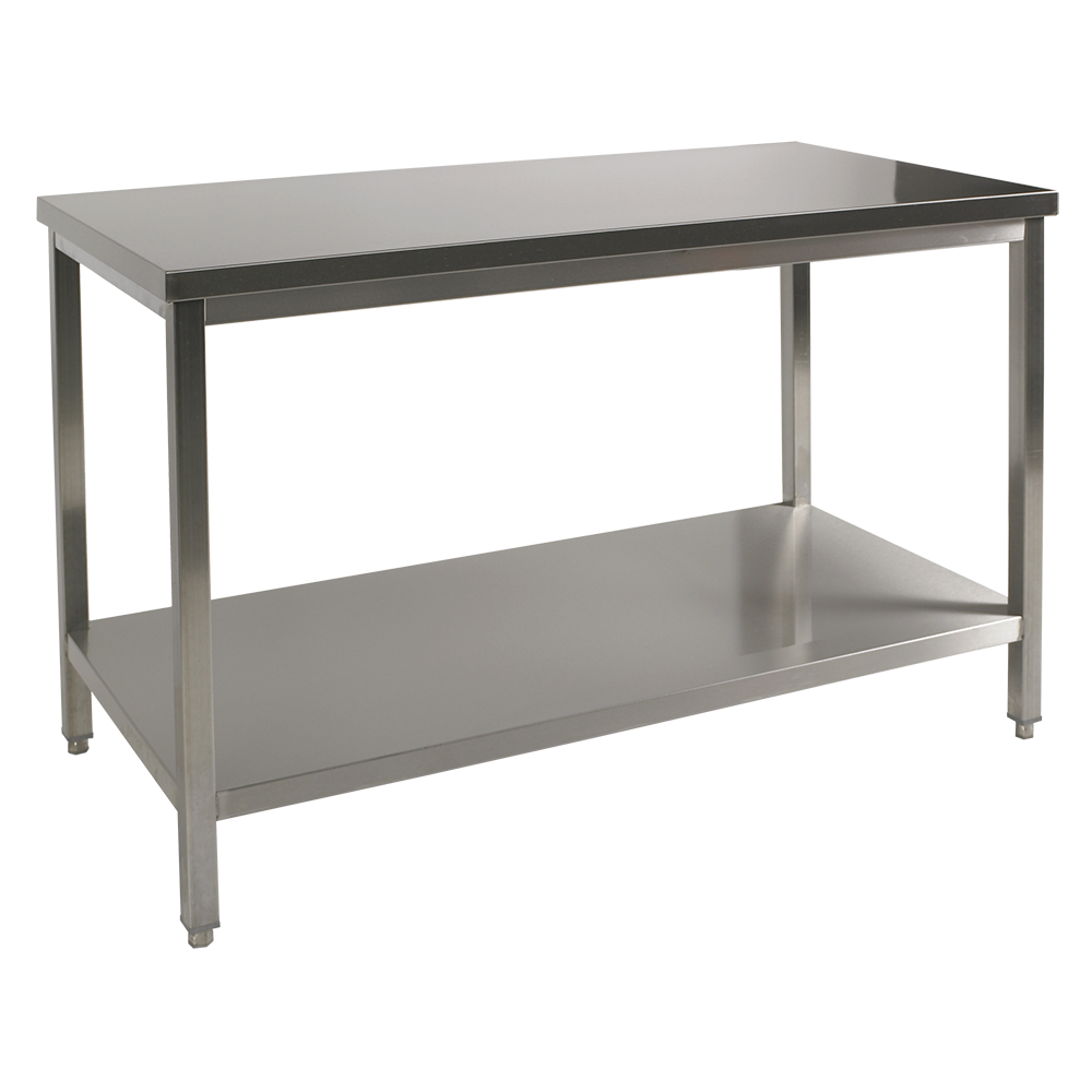 Inox werktafel 500x600mm met 1 onderblad