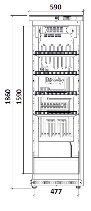 Armoire congélateur ACE400SC porte vitrée