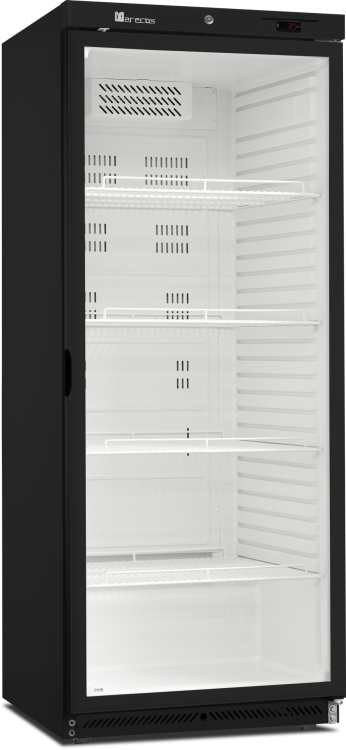 Armoire réfrigérée AP600GB noire porte vitrée