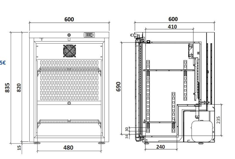 Frigo barkast BC130V zwart