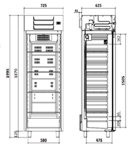 Armoire réfrigérée inox avec porte pleine BK46I
