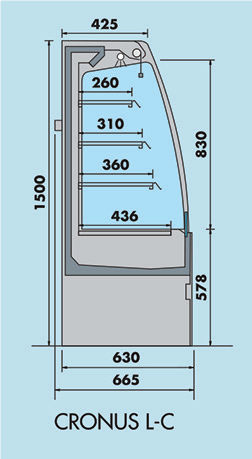 Wandkoelmeubel D65 CRONUS L 125