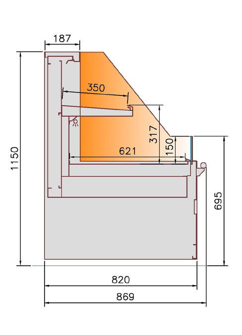 Warmhoudvitrine CRONUS CRL65H